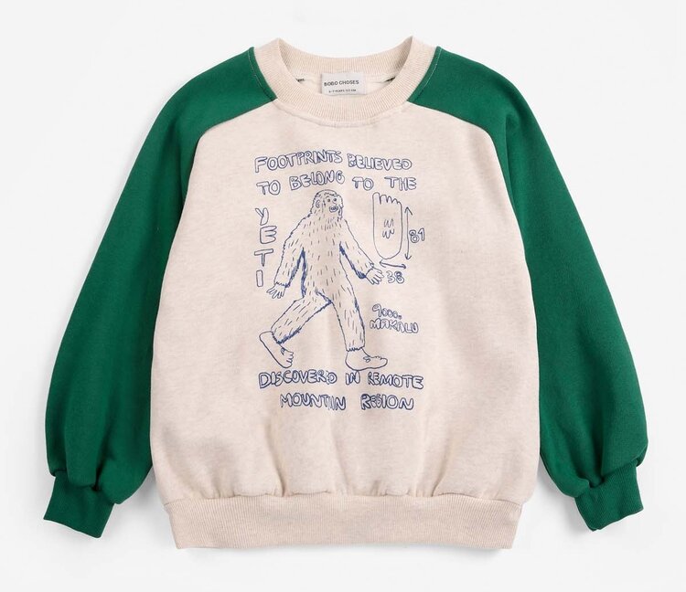 Bobo Choses  Mr. Footish raglan sweatshirt