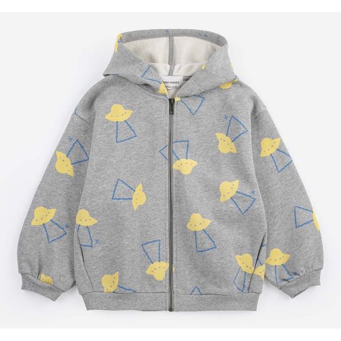 Bobo Choses Pixel Abduction all over zipped hoodie