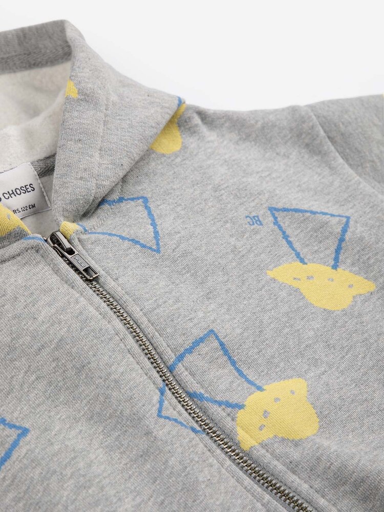 Bobo Choses  Pixel Abduction all over zipped hoodie