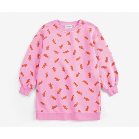 Bobo Choses Softpaw Monster all over sweatshirt dress
