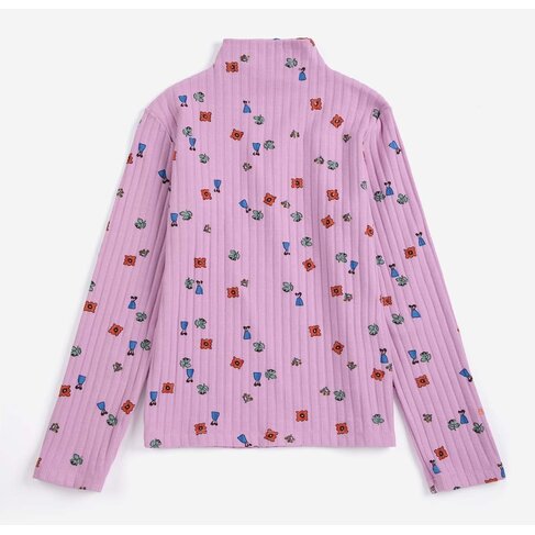 Bobo Choses Blossom all over turtleneck T-shirt
