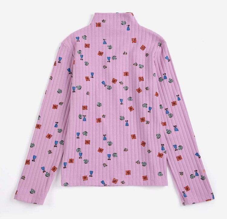 Bobo Choses Blossom all over turtleneck T-shirt
