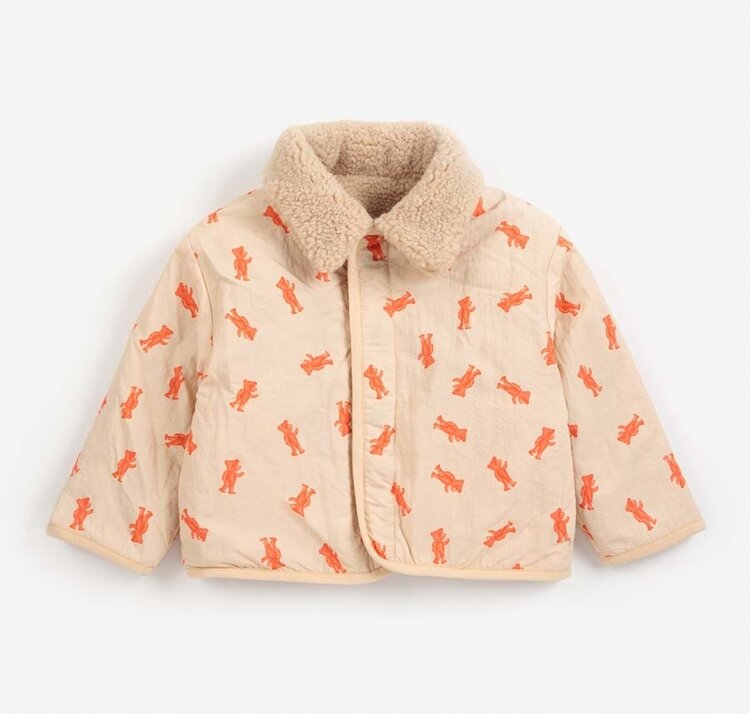 Bobo Choses Baby Softpaw Monster sheepskin reversible jacket