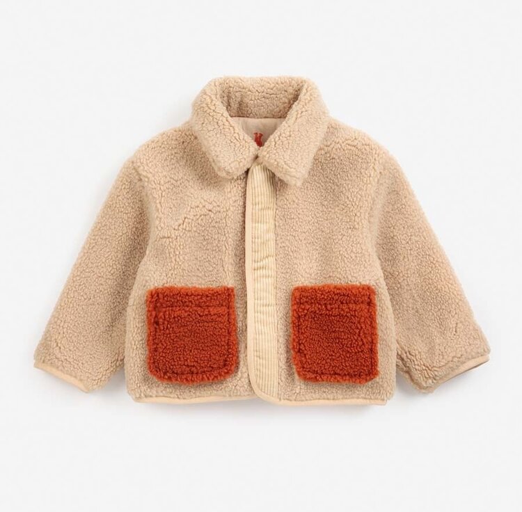 Bobo Choses Baby Softpaw Monster sheepskin reversible jacket