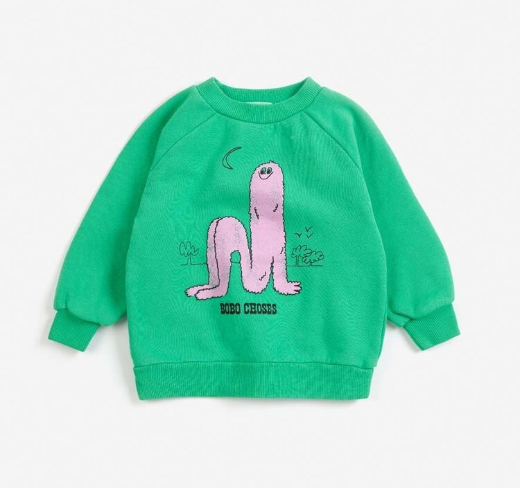 Bobo Choses Baby Long Pinky Puff sweatshirt