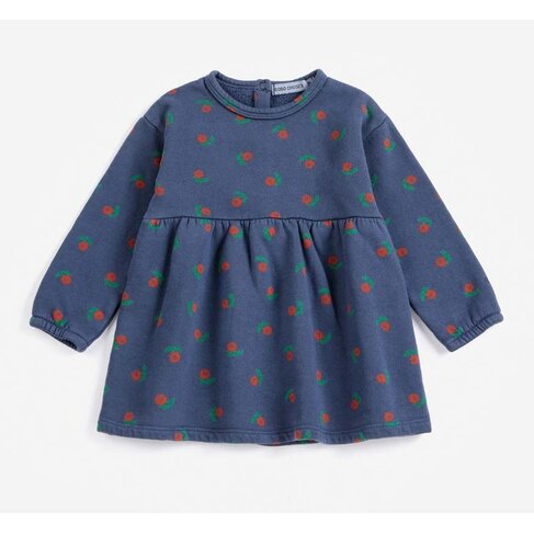 Bobo Choses Baby Stamp Bloom all over fleece dress