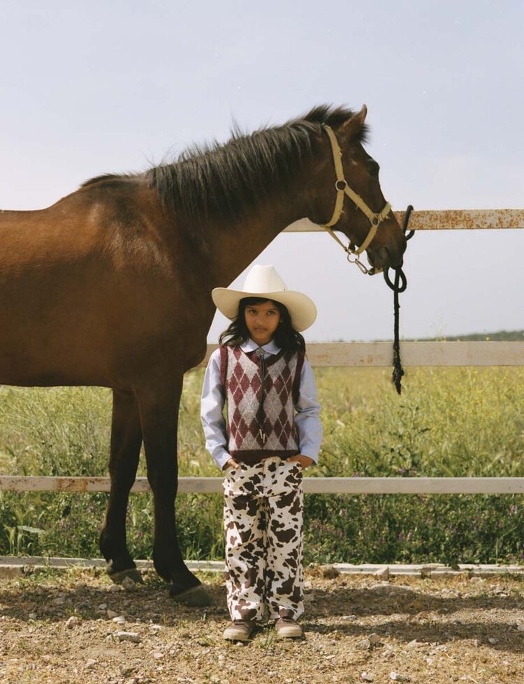 The New Society Dakota Trouser Cow Print