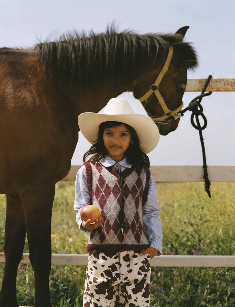 The New Society Dakota Trouser Cow Print