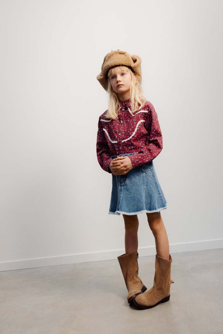 The New Society Ridge Denim Skirt