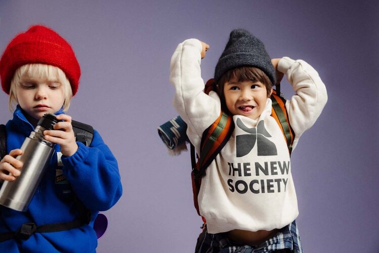 The New Society TNS Logo Sweatshirt Whisper White Melange