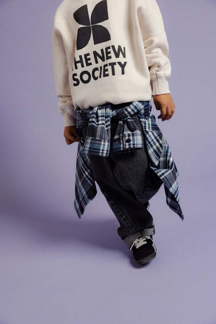 The New Society TNS Logo Sweatshirt Whisper White Melange