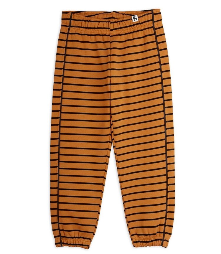 Mini Rodini Striped aop sweatpants - brown