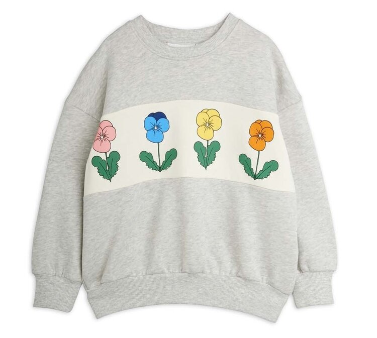 Mini Rodini Violas panel Sweatshirt - Grey Melange