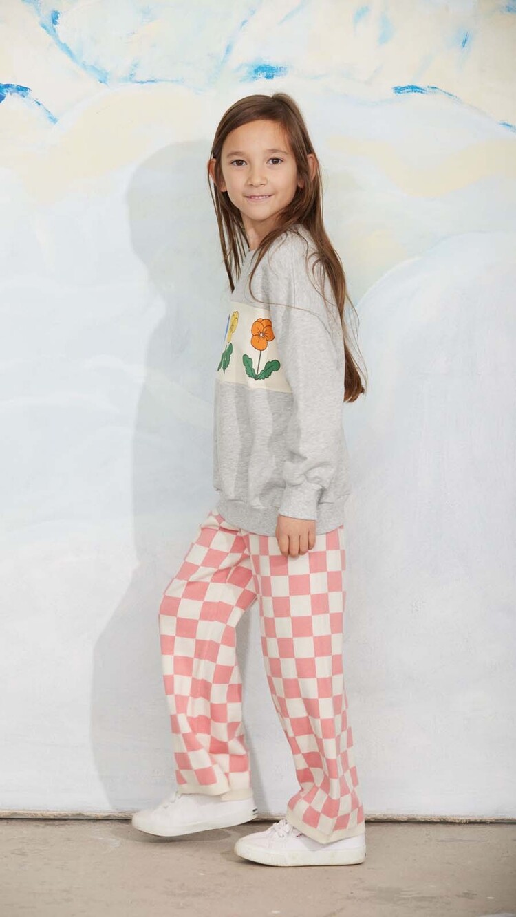 Mini Rodini Violas panel Sweatshirt - Gray Melange
