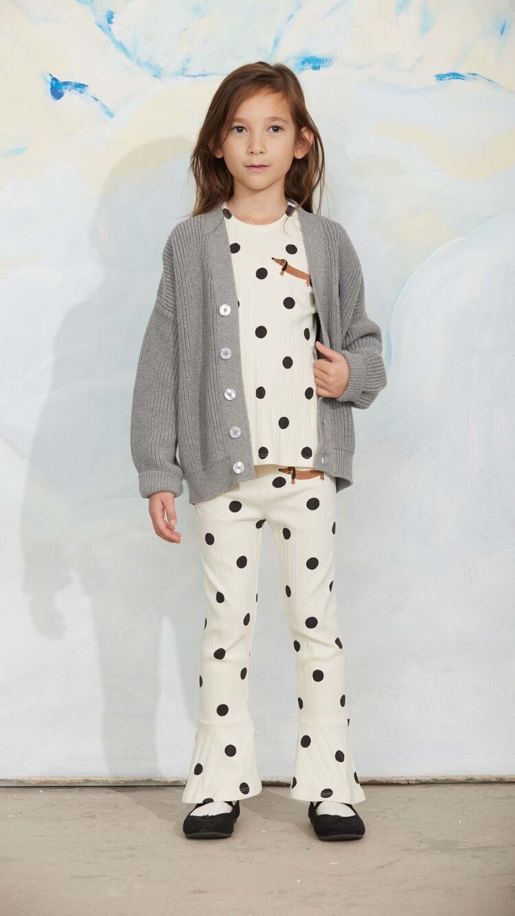 Mini Rodini Ritzratz patch knitted cardigan