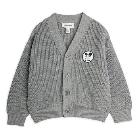 Mini Rodini Ritzratz patch knitted cardigan