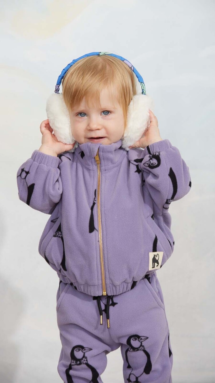 Mini Rodini Penguin aop Fleece Jacket