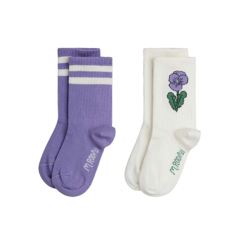 Mini Rodini Viola stripe 2-pack socks - multi