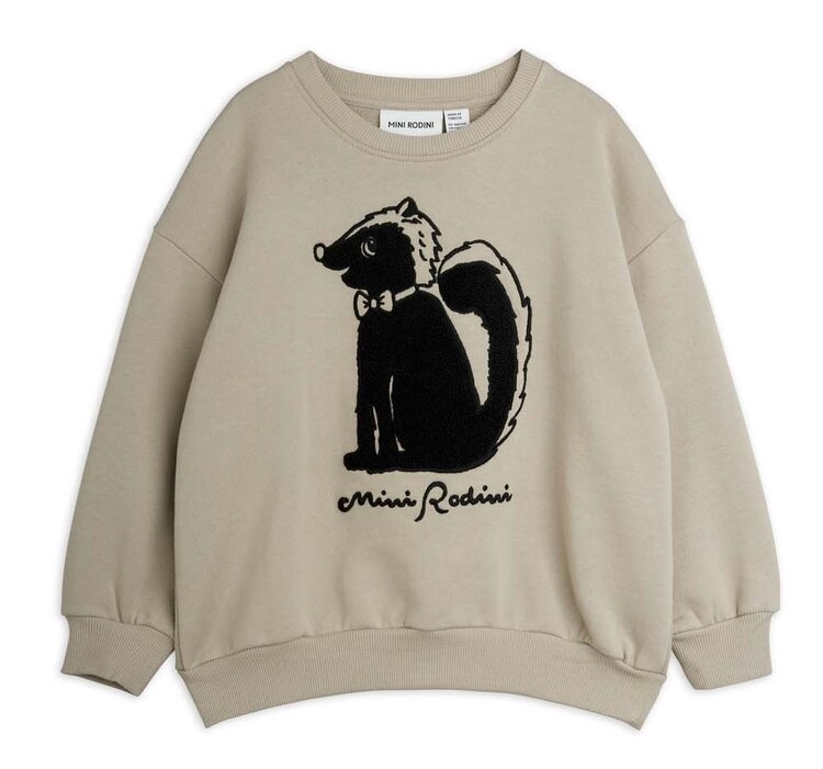 Mini Rodini Skunk Chenille Sweatshirt - grey