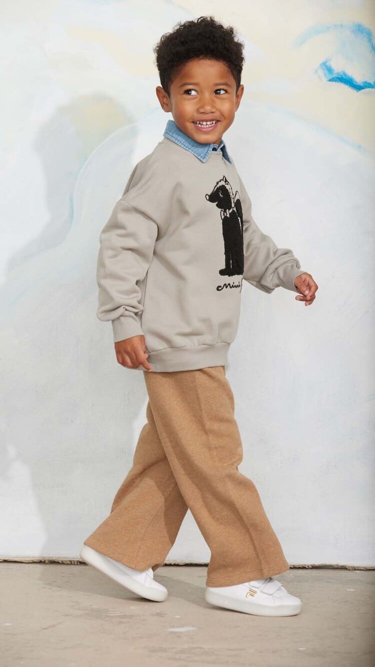 Mini Rodini Skunk Chenille Sweatshirt - grey