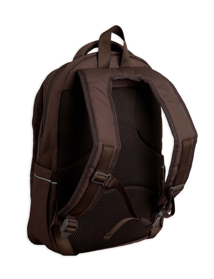 Mini Rodini Panther emb school backpack - brown