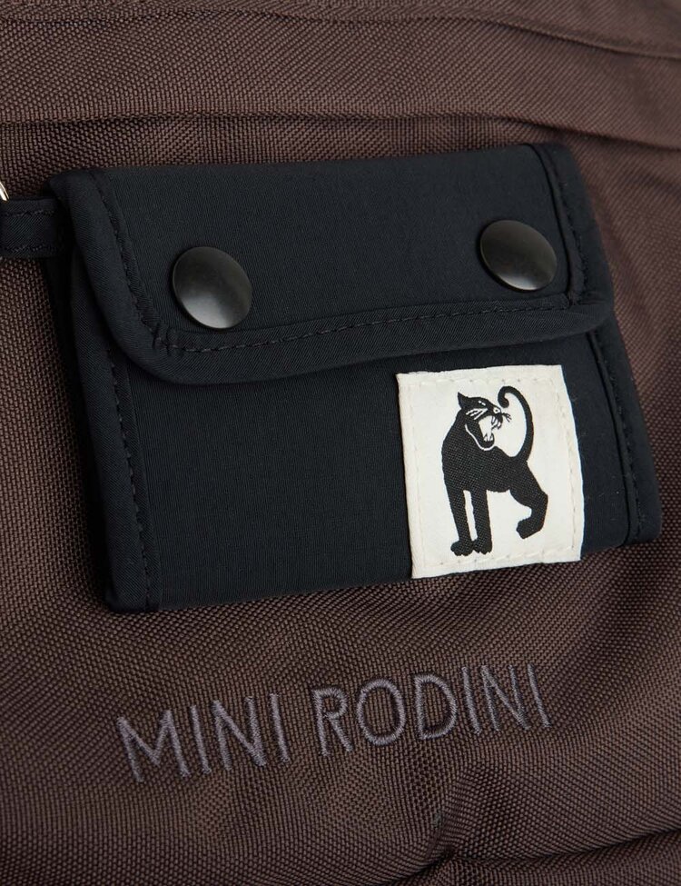 Mini Rodini Panther emb school backpack - brown