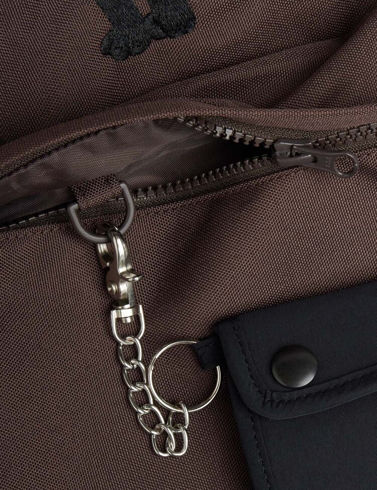 Mini Rodini Panther emb school backpack - brown