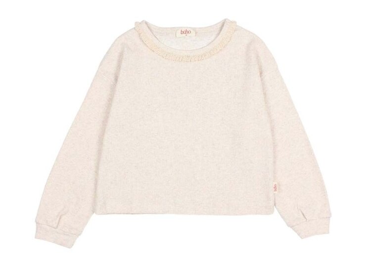 Buho Soft Rib Girly T-shirt - Natural