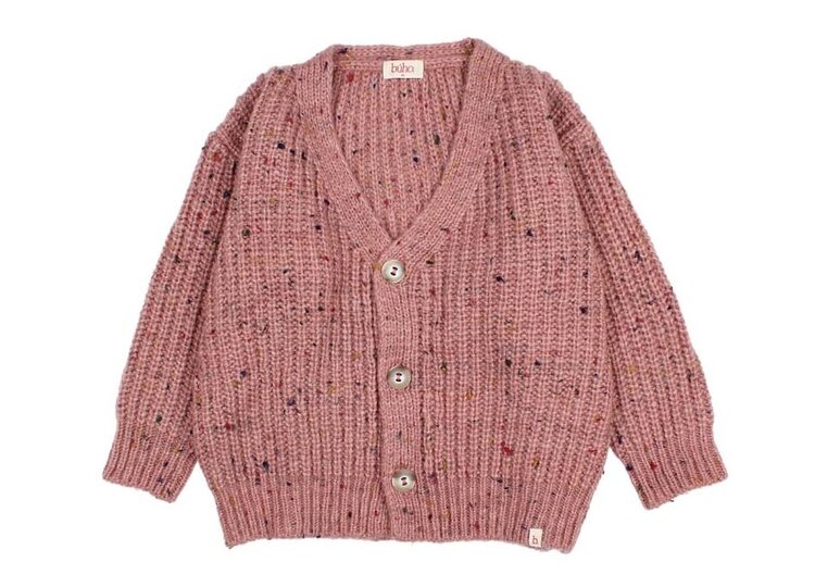 Buho Botonato Cardigan - Peony