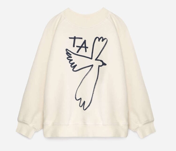 True Artist Sweatshirt no01 Ivory White Bird