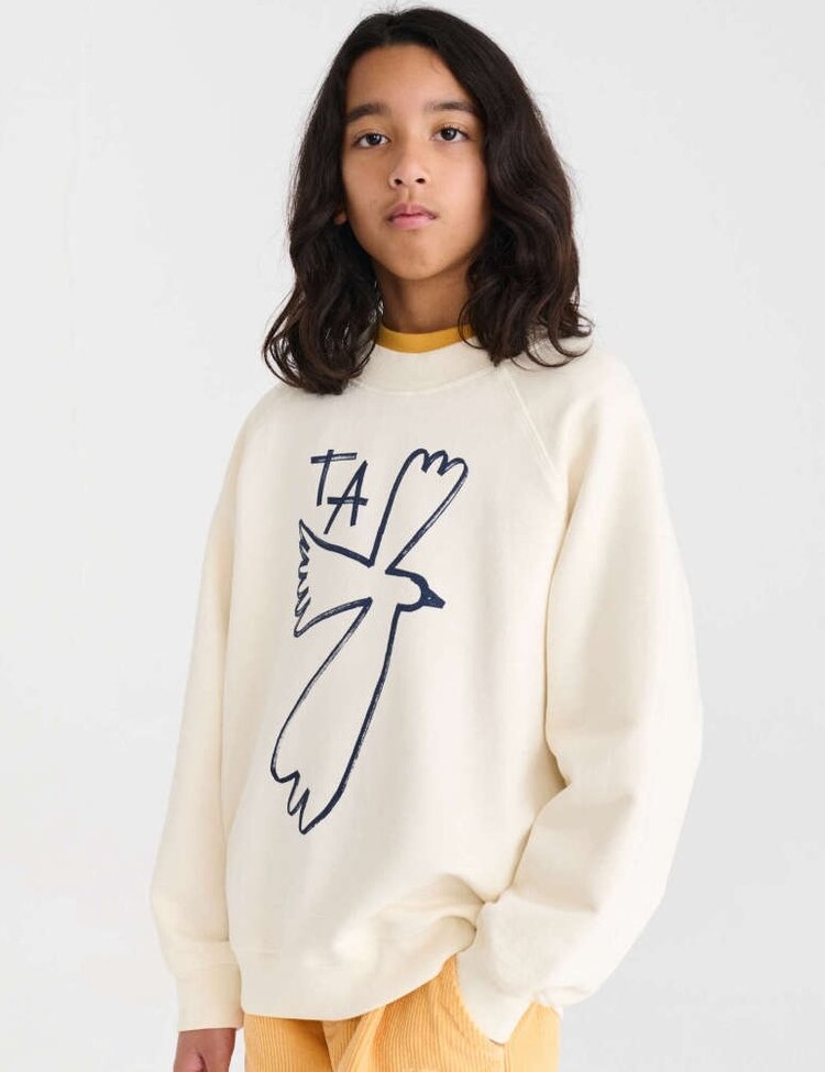 True Artist Sweatshirt no01 Ivory White Bird