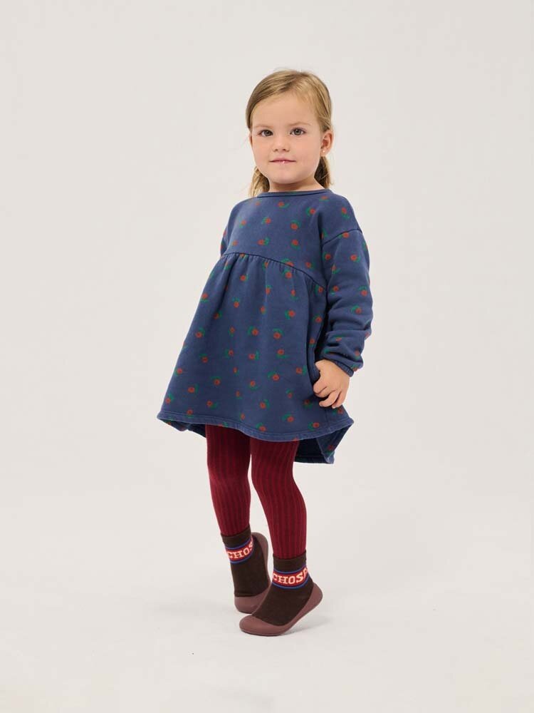 Bobo Choses Baby Stamp Bloom all over fleece dress