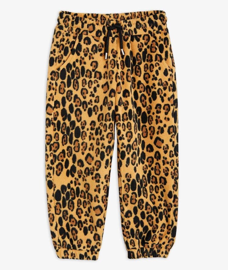 Mini Rodini Leopard fleece trousers