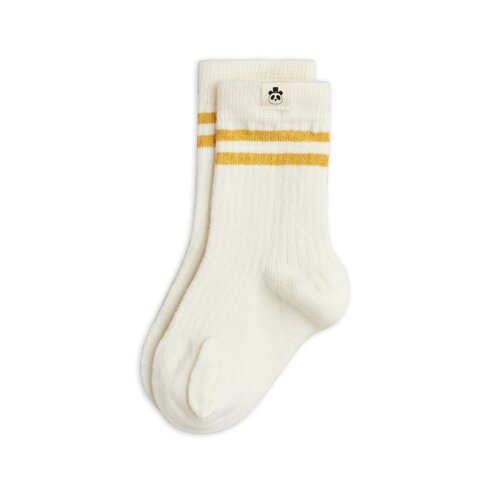 Mini Rodini Wool rib 1-pack socks - off white