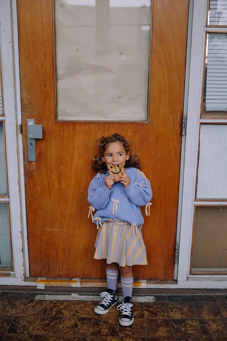 Sproet & Sprout Sweater - Bows Crayon Cloud