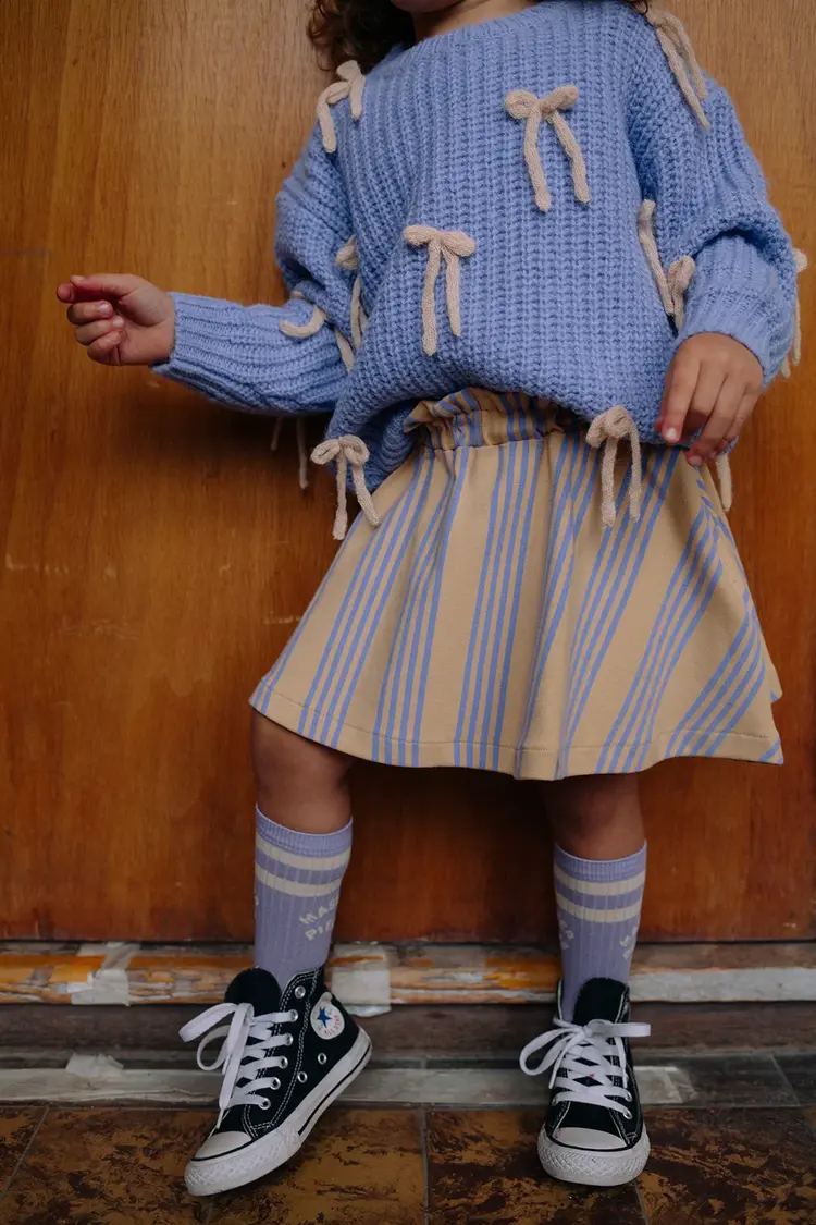 Sproet & Sprout Sweater - Bows Crayon Cloud