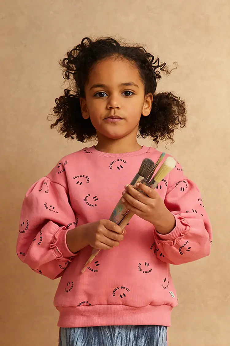 Sproet & Sprout Sweatshirt - Club Chaos Print Pink