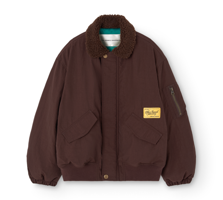 The Animal Observatory Homard Bomber Jacket - Dark Brown