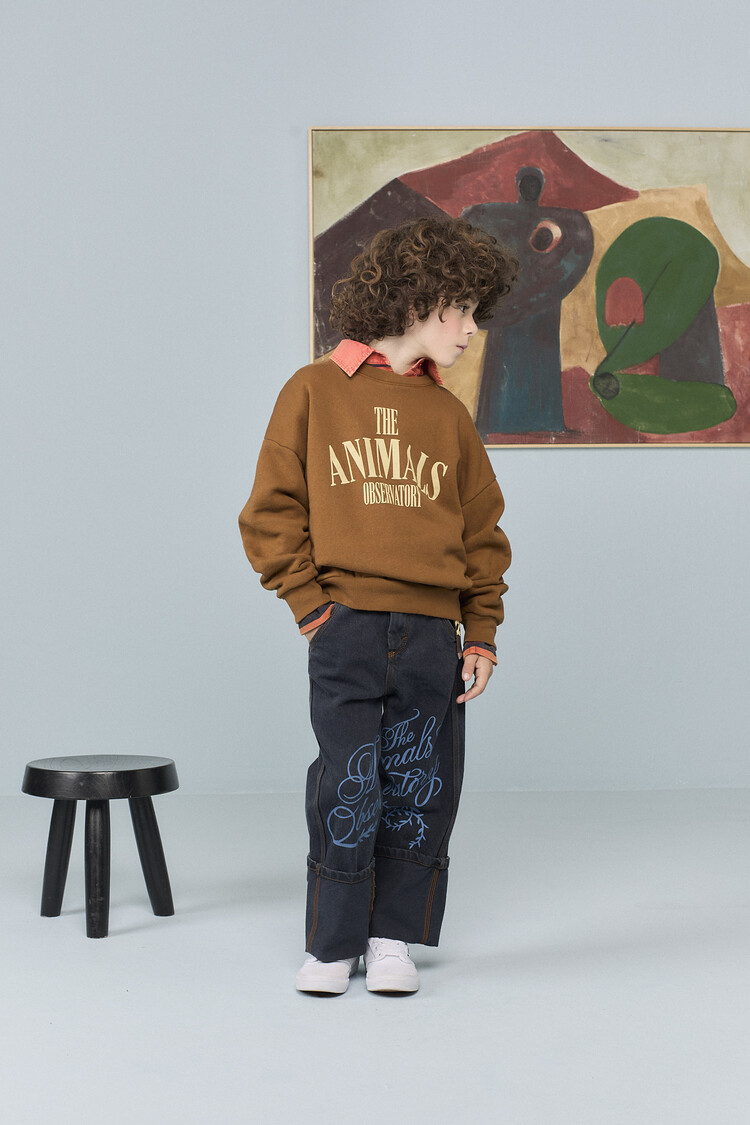 The Animal Observatory Killifish Warm Sweatshirt - Brown