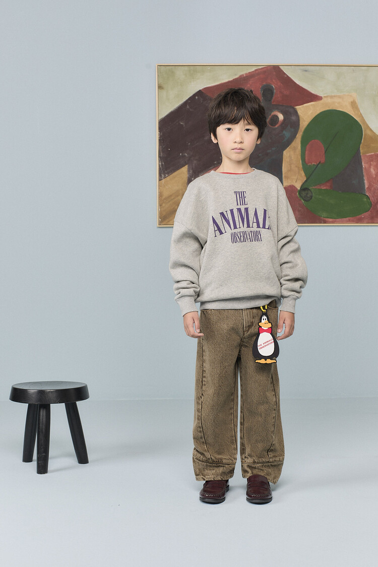 The Animal Observatory Killifish Warm Sweatshirt - Medium Gray Heather