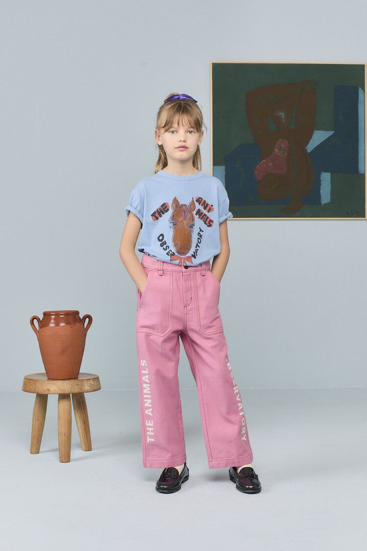 The Animal Observatory Rooster T-shirt - Dusty Blue