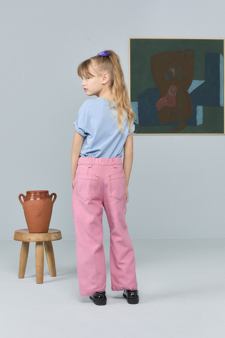 The Animal Observatory Rooster T-shirt - Dusty Blue