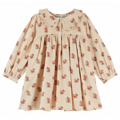 Emile et Ida Robe Ample Col Volant - Fleur des Bois