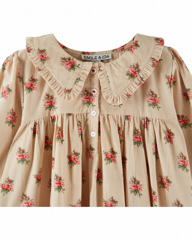Emile et Ida Robe Ample Col Volant - Fleur des Bois