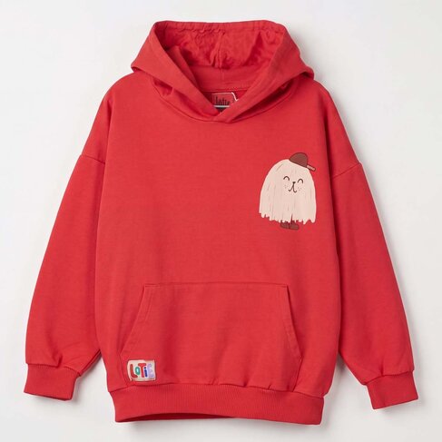 Lotiekids Hooded Sweatshirt Small Good Monster - Red