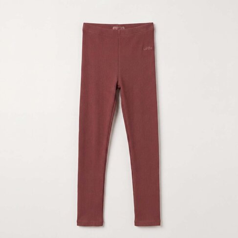 Lotiekids Leggings LOTIE embroidery - Washed Brown