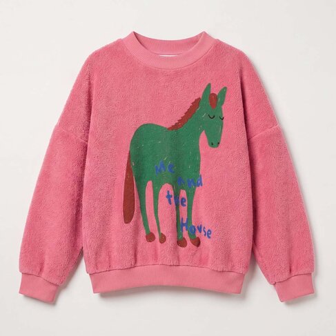 Lotiekids Teddy Sweatshirt Me And The Horse - Pink Lemonade