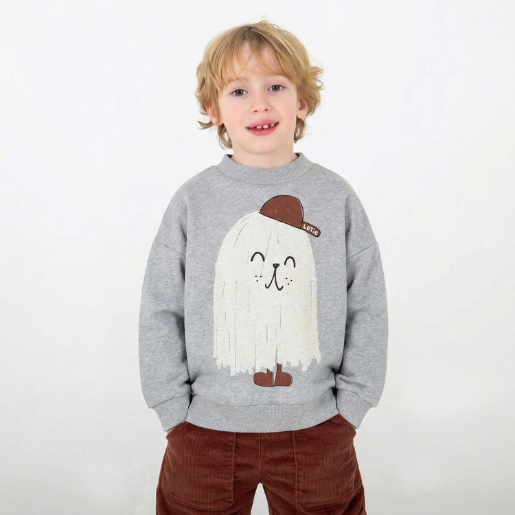 Lotiekids Sweatshirt Brushed Sweat Good Monster - Grey Melange