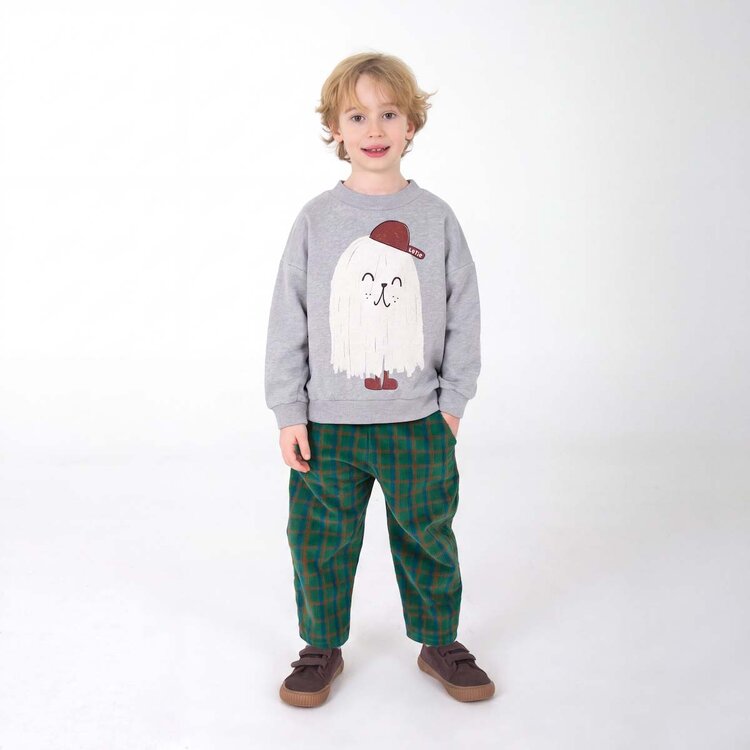 Lotiekids Sweatshirt Brushed Sweat Good Monster - Grey Melange