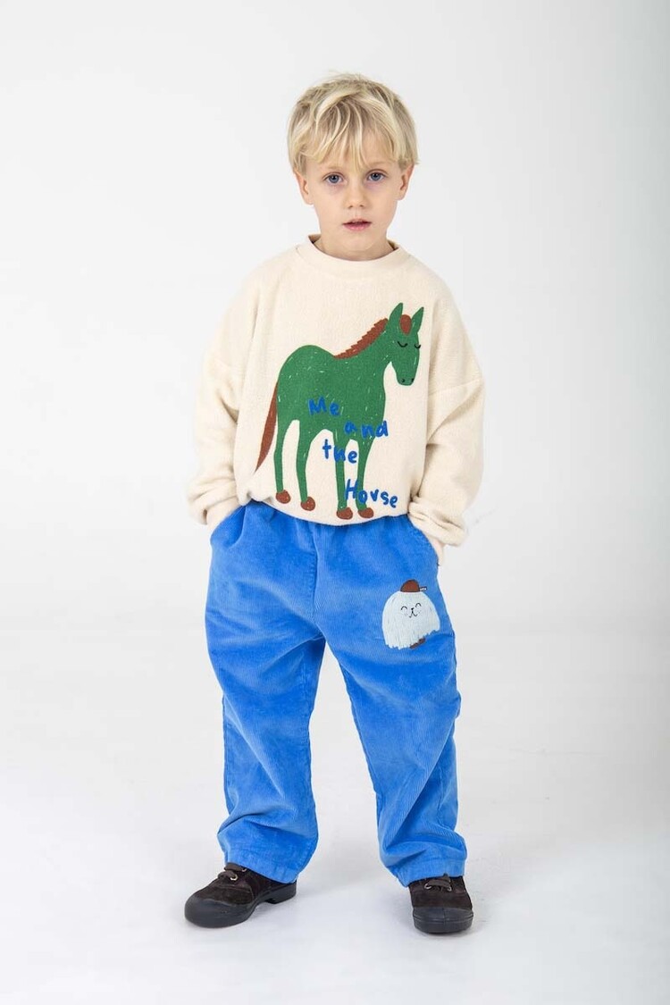 Lotiekids Teddy Sweatshirt Me And The Horse - Cream